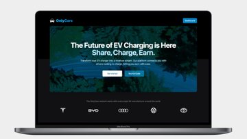 OnlyCars decentralized EV charging network platform dashboard