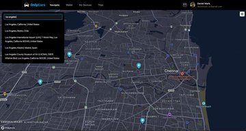 OnlyCars Map Interface